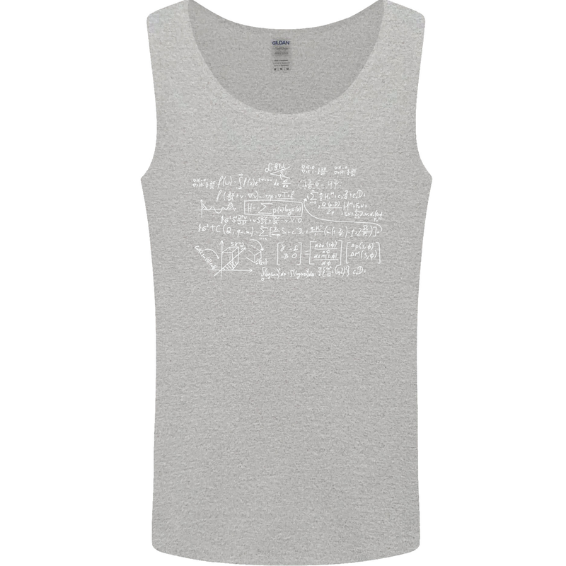 Mathematical Formula Funny Maths Mens Vest Tank Top Sports Grey