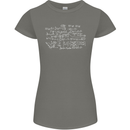 Mathematical Formula Funny Maths Womens Petite Cut T-Shirt Charcoal