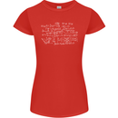 Mathematical Formula Funny Maths Womens Petite Cut T-Shirt Red