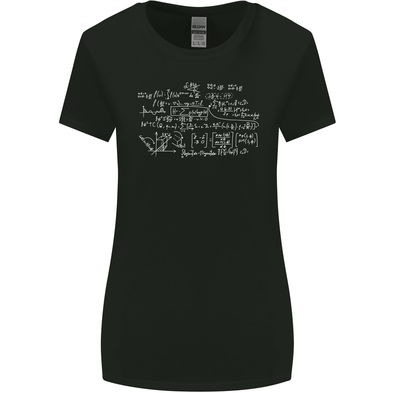 Mathematical Formula Funny Maths Womens Wider Cut T-Shirt Black