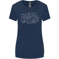 Mathematical Formula Funny Maths Womens Wider Cut T-Shirt Navy Blue
