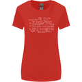 Mathematical Formula Funny Maths Womens Wider Cut T-Shirt Red