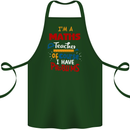 Maths Teacher Have Problems Funny Teaching Cotton Apron 100% Organic Forest Green