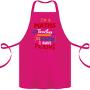 Maths Teacher Have Problems Funny Teaching Cotton Apron 100% Organic Pink