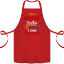 Maths Teacher Have Problems Funny Teaching Cotton Apron 100% Organic Red