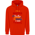 Maths Teacher Have Problems Funny Teaching Mens 80% Cotton Hoodie Bright Red