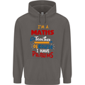 Maths Teacher Have Problems Funny Teaching Mens 80% Cotton Hoodie Charcoal