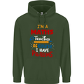 Maths Teacher Have Problems Funny Teaching Mens 80% Cotton Hoodie Forest Green