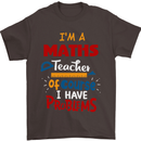 Maths Teacher Have Problems Funny Teaching Mens T-Shirt Cotton Gildan Dark Chocolate