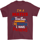 Maths Teacher Have Problems Funny Teaching Mens T-Shirt Cotton Gildan Maroon