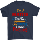 Maths Teacher Have Problems Funny Teaching Mens T-Shirt Cotton Gildan Navy Blue