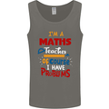 Maths Teacher Have Problems Funny Teaching Mens Vest Tank Top Charcoal