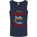 Maths Teacher Have Problems Funny Teaching Mens Vest Tank Top Navy Blue