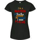 Maths Teacher Have Problems Funny Teaching Womens Petite Cut T-Shirt Black