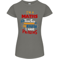 Maths Teacher Have Problems Funny Teaching Womens Petite Cut T-Shirt Charcoal