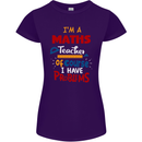 Maths Teacher Have Problems Funny Teaching Womens Petite Cut T-Shirt Purple