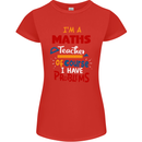 Maths Teacher Have Problems Funny Teaching Womens Petite Cut T-Shirt Red