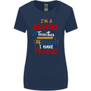 Maths Teacher Have Problems Funny Teaching Womens Wider Cut T-Shirt Navy Blue