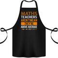Maths Teachers Above Average Funny Teaching Cotton Apron 100% Organic Black