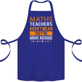 Maths Teachers Above Average Funny Teaching Cotton Apron 100% Organic Royal Blue