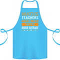 Maths Teachers Above Average Funny Teaching Cotton Apron 100% Organic Turquoise