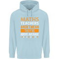 Maths Teachers Above Average Funny Teaching Mens 80% Cotton Hoodie Light Blue
