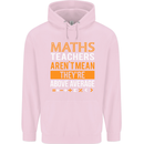 Maths Teachers Above Average Funny Teaching Mens 80% Cotton Hoodie Light Pink