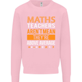 Maths Teachers Above Average Funny Teaching Mens Sweatshirt Jumper Light Pink