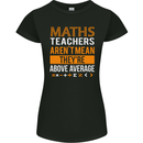 Maths Teachers Above Average Funny Teaching Womens Petite Cut T-Shirt Black