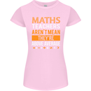 Maths Teachers Above Average Funny Teaching Womens Petite Cut T-Shirt Light Pink