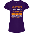 Maths Teachers Above Average Funny Teaching Womens Petite Cut T-Shirt Purple
