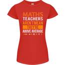 Maths Teachers Above Average Funny Teaching Womens Petite Cut T-Shirt Red