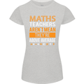 Maths Teachers Above Average Funny Teaching Womens Petite Cut T-Shirt Sports Grey