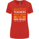 Maths Teachers Above Average Funny Teaching Womens Wider Cut T-Shirt Red