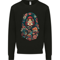 Matryoshka Doll Russian Girl Fantasy Kids Sweatshirt Jumper Black