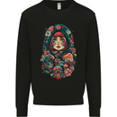 Matryoshka Doll Russian Girl Fantasy Kids Sweatshirt Jumper Black
