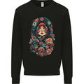 Matryoshka Doll Russian Girl Fantasy Mens Sweatshirt Jumper Black