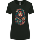 Matryoshka Doll Russian Girl Fantasy Womens Wider Cut T-Shirt Black