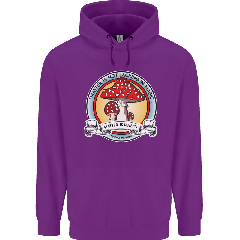 Matter Is Not Lacking in Magic Mushroom LSD Childrens Kids Hoodie Purple