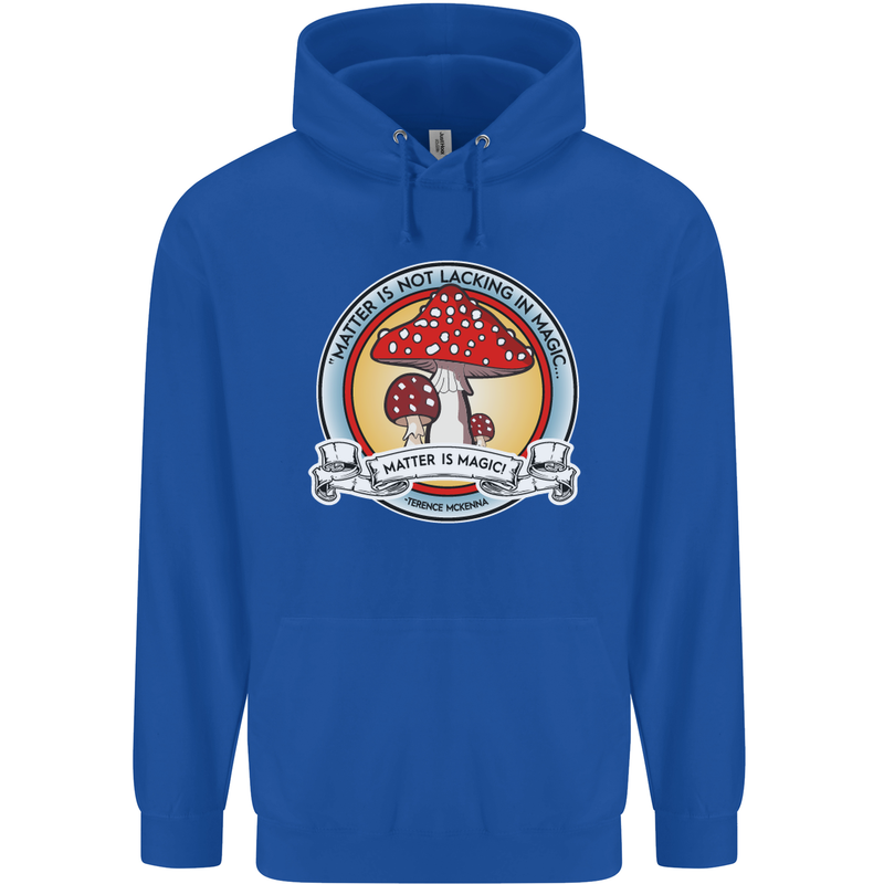Matter Is Not Lacking in Magic Mushroom LSD Childrens Kids Hoodie Royal Blue
