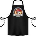 Matter Is Not Lacking in Magic Mushroom LSD Cotton Apron 100% Organic Black