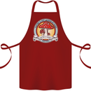 Matter Is Not Lacking in Magic Mushroom LSD Cotton Apron 100% Organic Maroon