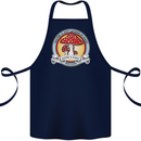 Matter Is Not Lacking in Magic Mushroom LSD Cotton Apron 100% Organic Navy Blue