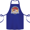 Matter Is Not Lacking in Magic Mushroom LSD Cotton Apron 100% Organic Royal Blue