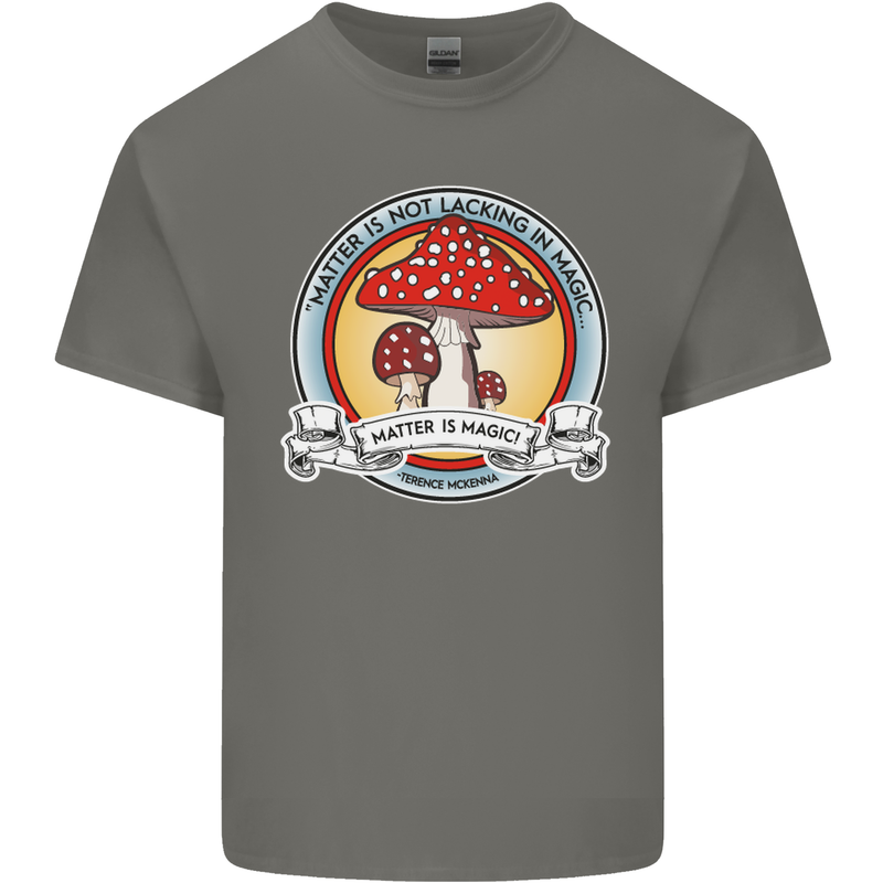 Matter Is Not Lacking in Magic Mushroom LSD Kids T-Shirt Childrens Charcoal