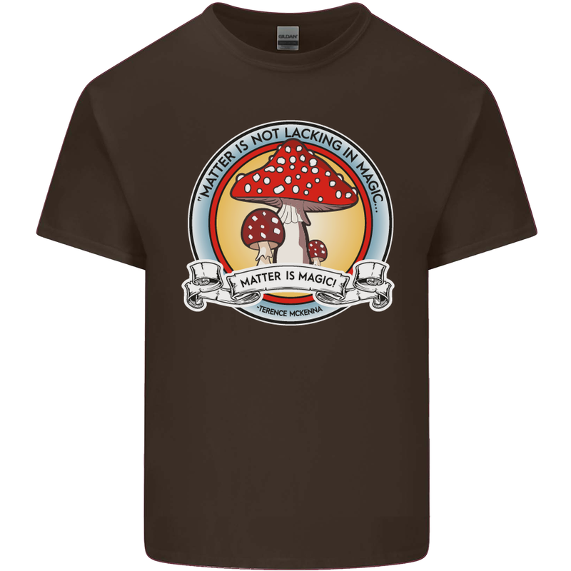 Matter Is Not Lacking in Magic Mushroom LSD Kids T-Shirt Childrens Chocolate