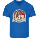 Matter Is Not Lacking in Magic Mushroom LSD Mens V-Neck Cotton T-Shirt Royal Blue