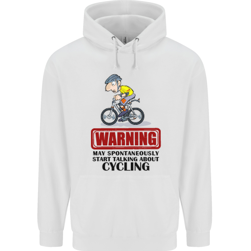 May Start Talking About Cycling Cyclist Childrens Kids Hoodie White