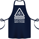 May Start Talking About Cycling Cyclist Cotton Apron 100% Organic Navy Blue