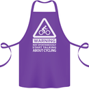 May Start Talking About Cycling Cyclist Cotton Apron 100% Organic Purple